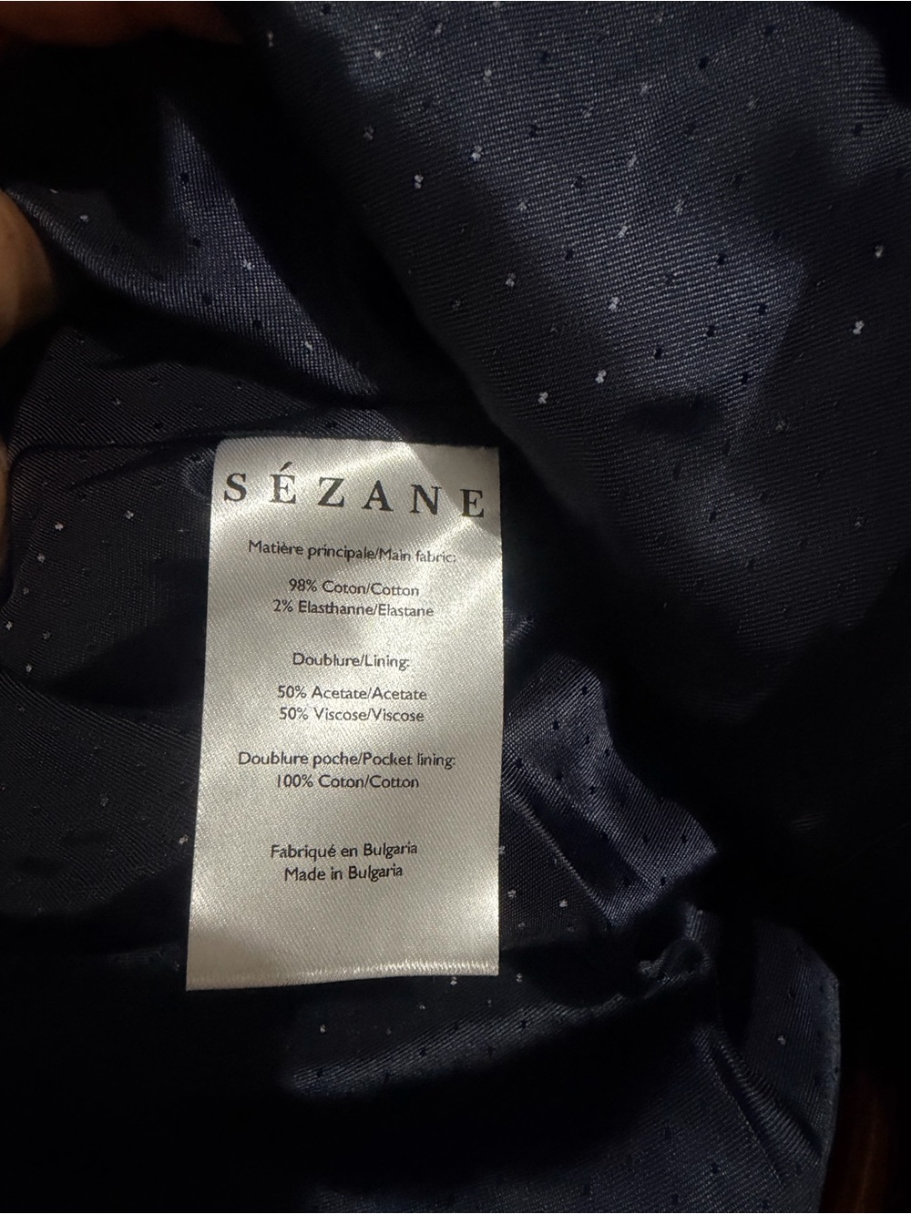 Sezane Rust Brown Corduroy Double-Breasted Blazer - Picture 7 of 8